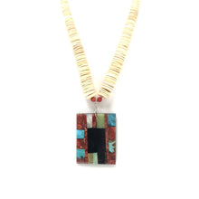 Load image into Gallery viewer, Joe and Marilyn Pacheco Mosaic Pendant Choker Necklace-Indian Pueblo Store
