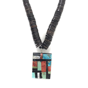 Joe and Marilyn Pacheco Mosaic Pendant Necklace-Indian Pueblo Store